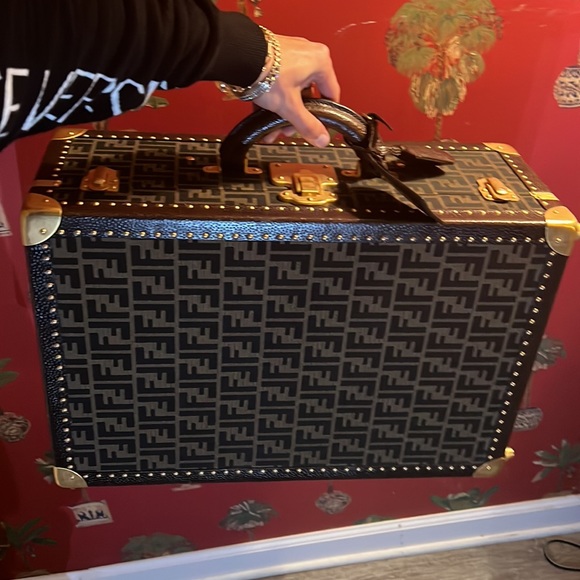 Fendi unisex FF Zucca monogram logo luggage trunk briefcase bag !collectable! - Picture 16 of 17